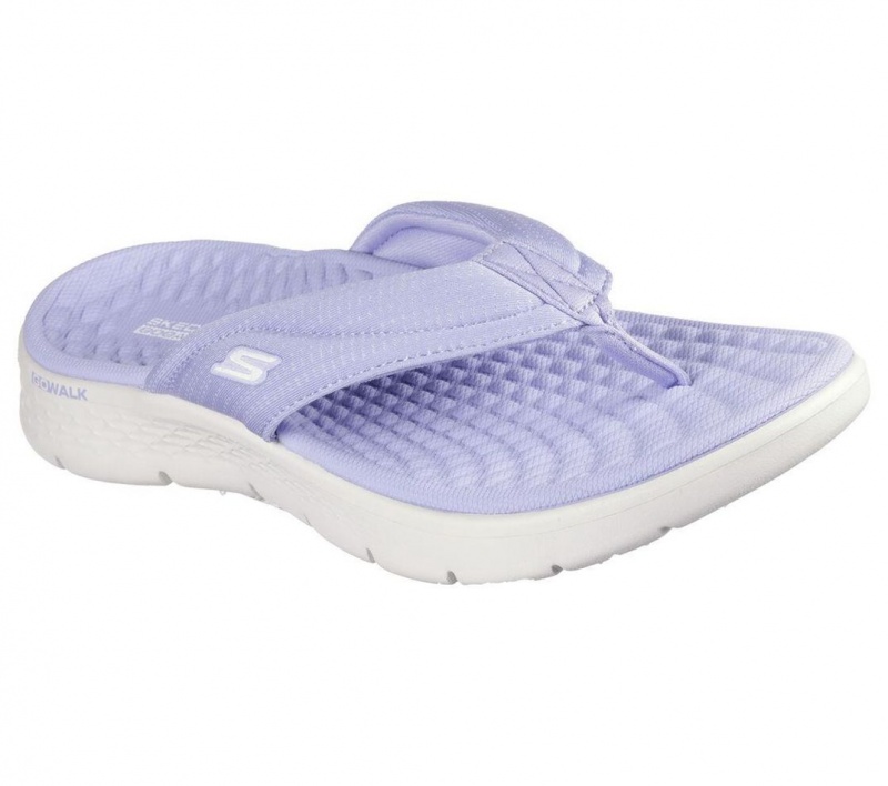 Purple Skechers Go Walk Flex - Impress Women's Sandals | BLJY-67954