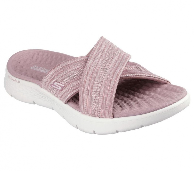 Purple Skechers Go Walk Flex - Impressed Women's Sandals | JTSO-89317