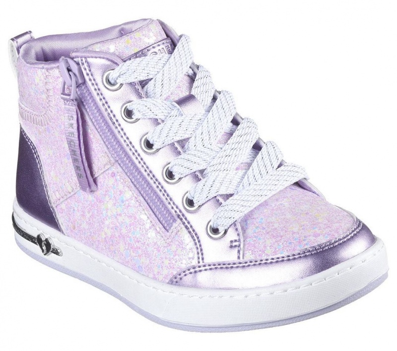 Purple Skechers Shoutouts - Glitter Queen Girls' Walking Shoes | BXQW-60429