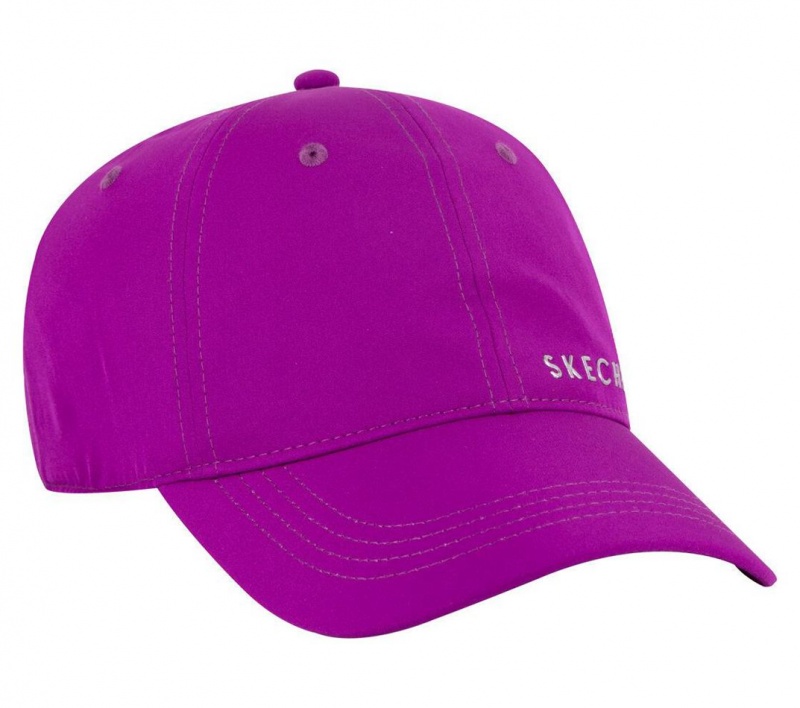 Purple Skechers Skech-shine Foil Baseball Women's Hats | EQOB-48172