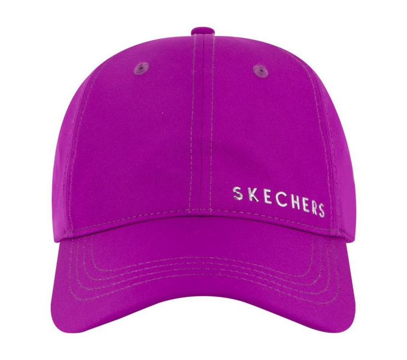 Purple Skechers Skech-shine Foil Baseball Women's Hats | EQOB-48172