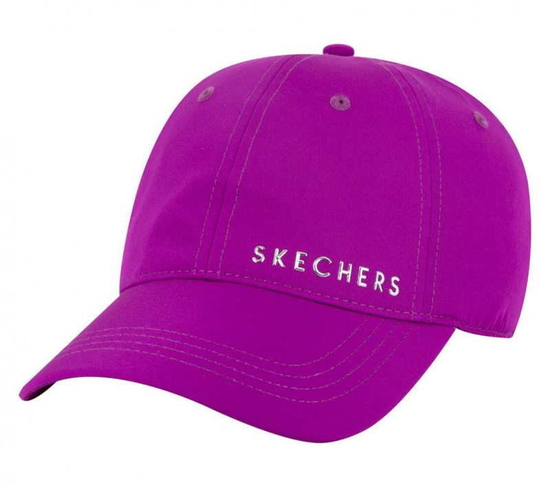 Purple Skechers Skech-shine Foil Baseball Women\'s Hats | EQOB-48172