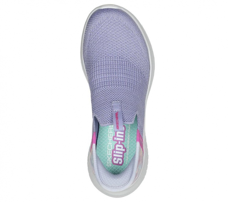 Purple Skechers Slip-ins: Ultra Flex 3.0 - Colory Wild Girls' Sneakers | APKR-40982