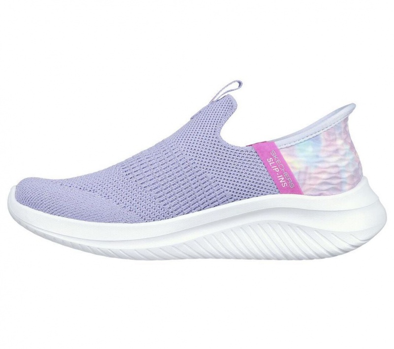 Purple Skechers Slip-ins: Ultra Flex 3.0 - Colory Wild Girls' Sneakers | APKR-40982