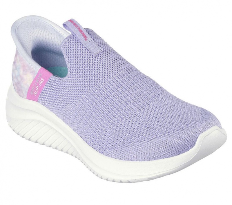 Purple Skechers Slip-ins: Ultra Flex 3.0 - Colory Wild Girls' Sneakers | APKR-40982