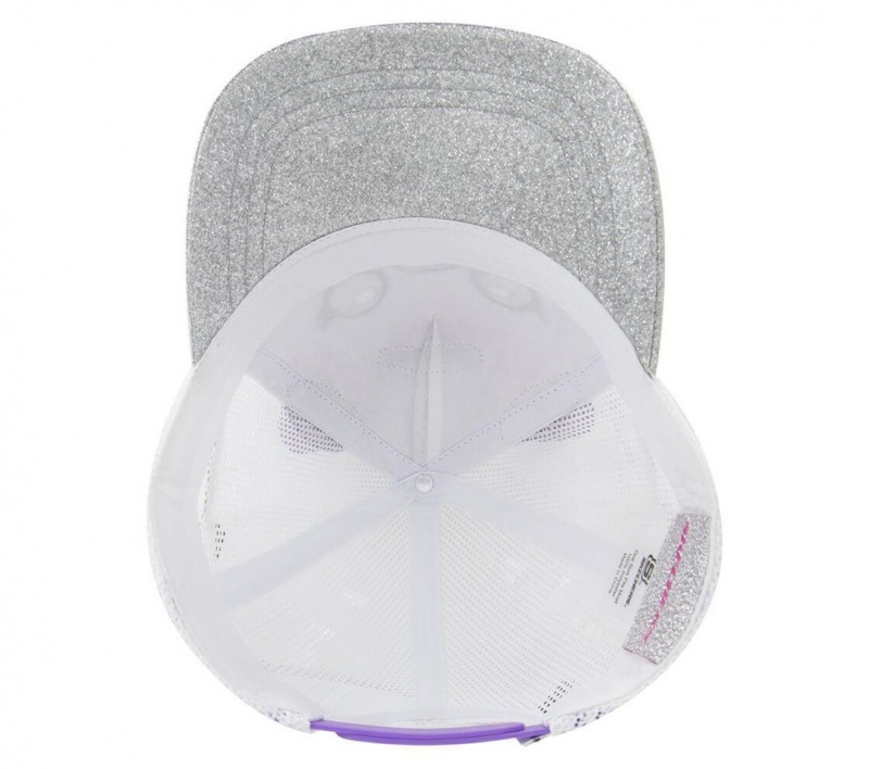 Purple Skechers Unicorn Sparkle Trucker Women's Hats | OGNS-34078