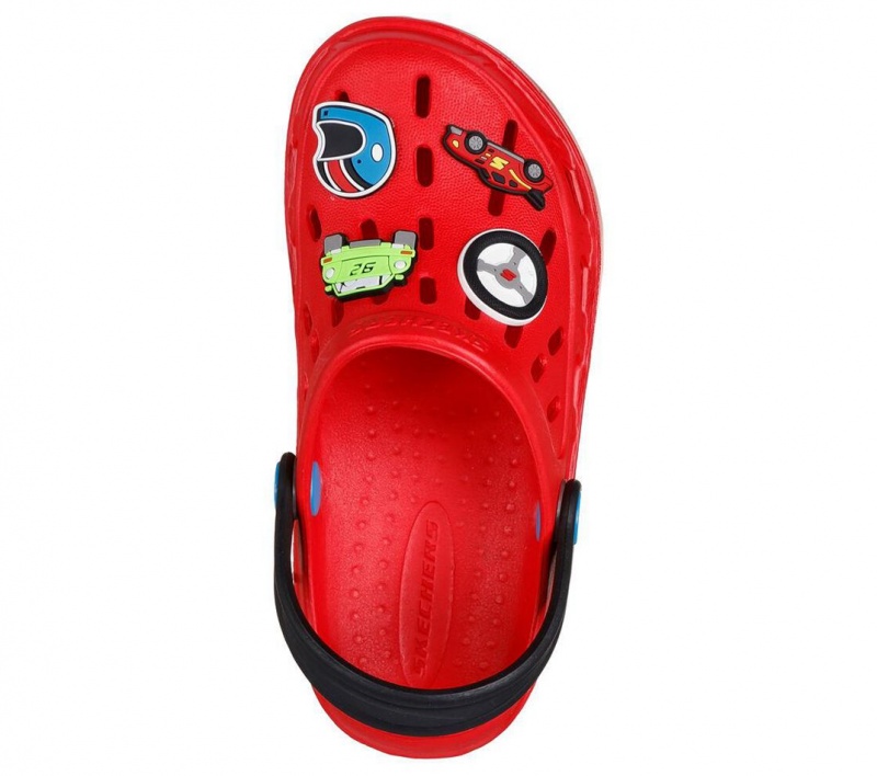 Red Skechers Foamies: Swifters - Motor-splash Boys' Sandals | IJZB-76521