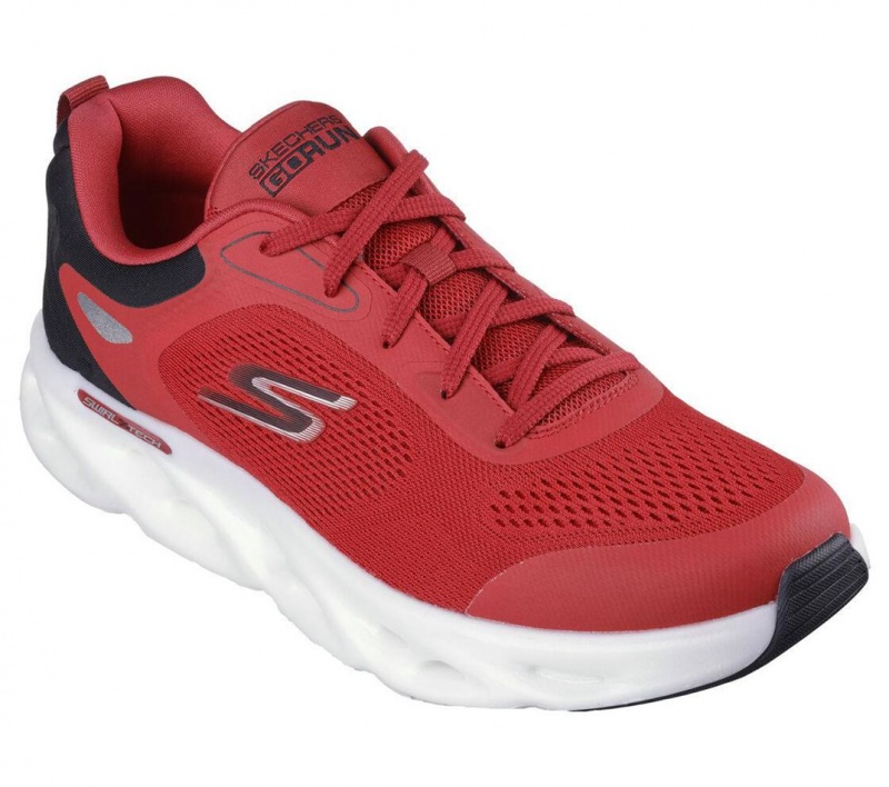 Red Skechers Go Run Swirl Tech Speed Men's Sneakers | HDTX-70395