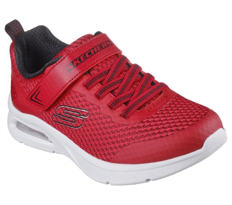 Red Skechers Microspec Max Boys' Sneakers | HTFD-15839