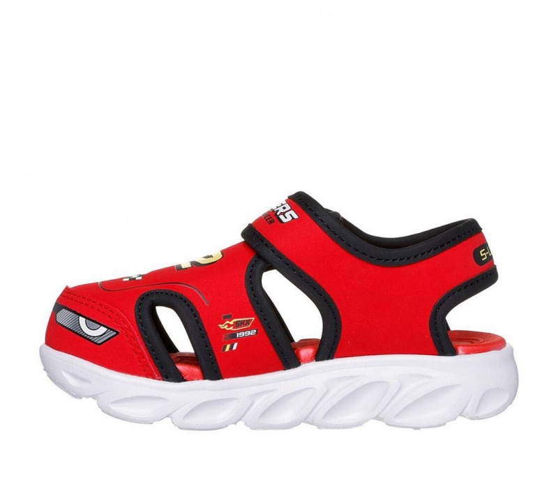 Red Skechers S Lights: Hypno-flash - Hydro-fun Boys' Sandals | FLNE-97518