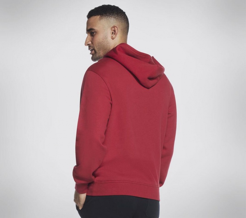 Red Skechers Skech-sweats Incognito Men's Hoodie | UNMF-97580