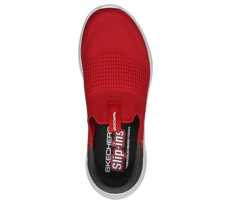 Red Skechers Slip-ins: Ultra Flex 3.0 - Smooth Step Boys' Sneakers | ZVPN-48195