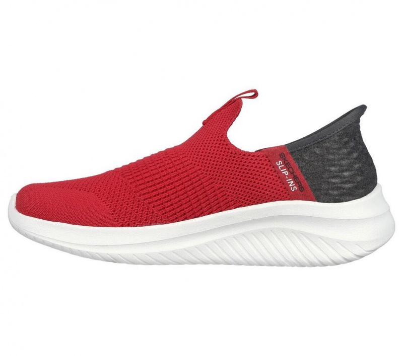 Red Skechers Slip-ins: Ultra Flex 3.0 - Smooth Step Boys' Sneakers | ZVPN-48195