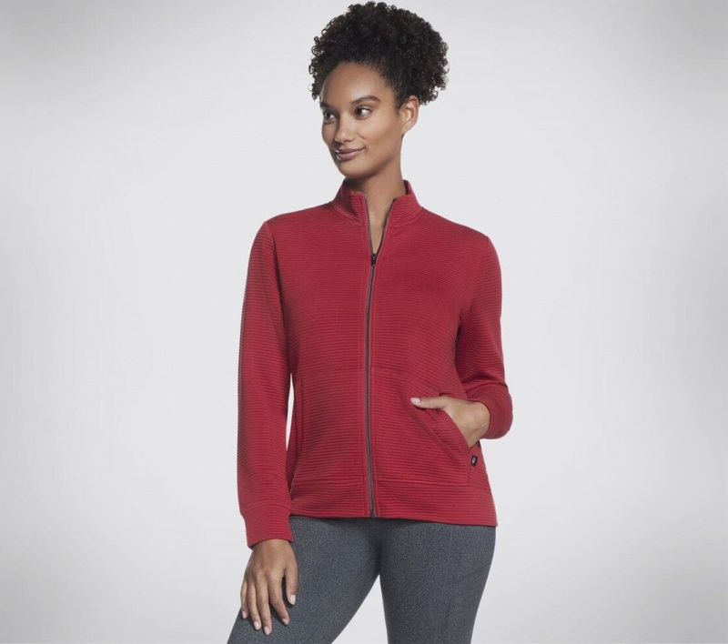 Red Skechers The Hoodless Go Walk Everywhere Jacket Women's Hoodie | LRET-60285