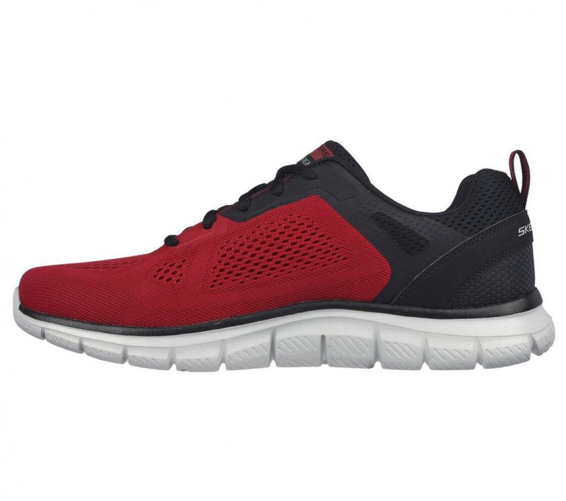 Red Skechers Track - Broader Men's Sneakers | QSMO-20874