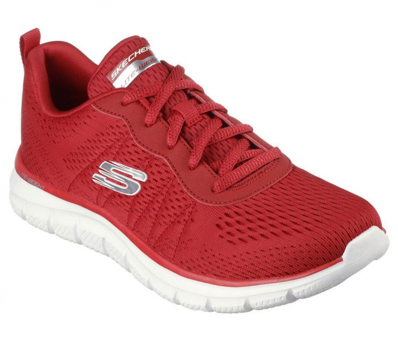 Red Skechers Track - New Staple Women's Sneakers | AHGY-26487