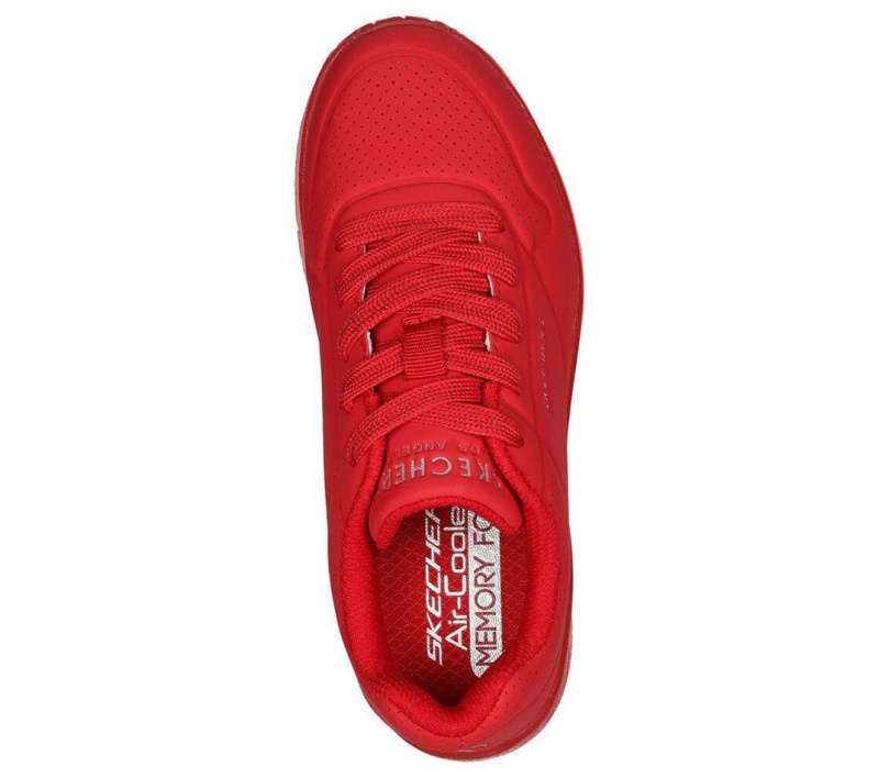 Red Skechers Uno Ice Boys' Sneakers | GCML-31958