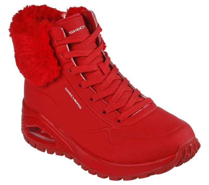 Red Skechers Uno Rugged - Fall Air Women's Boots | IHOA-58107