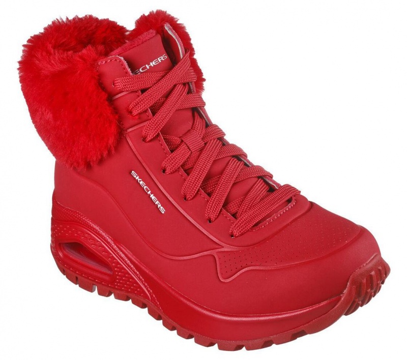 Red Skechers Uno Rugged - Fall Air Women's Boots | IHOA-58107