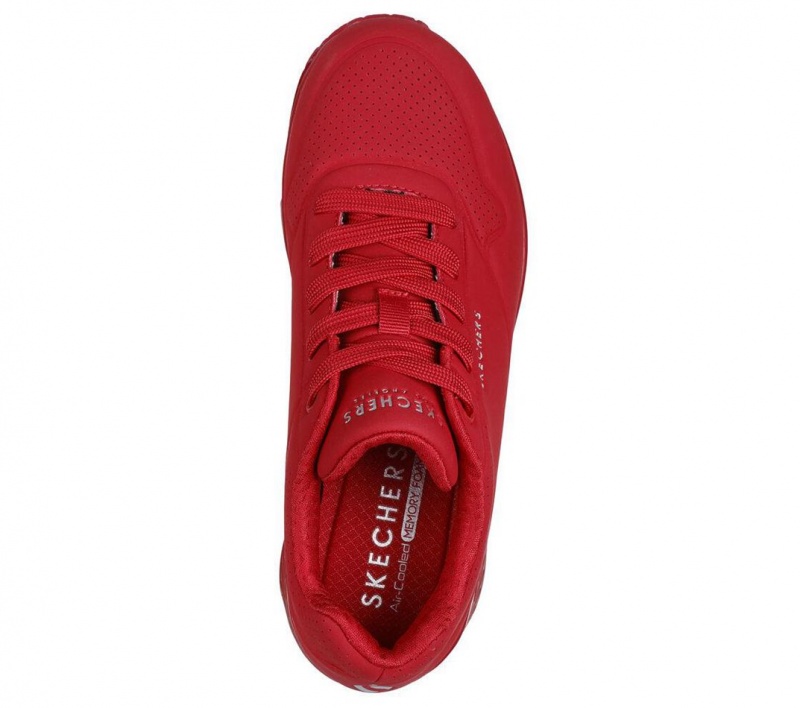 Red Skechers Uno - Stand On Air Women's Sneakers | VGEC-57630