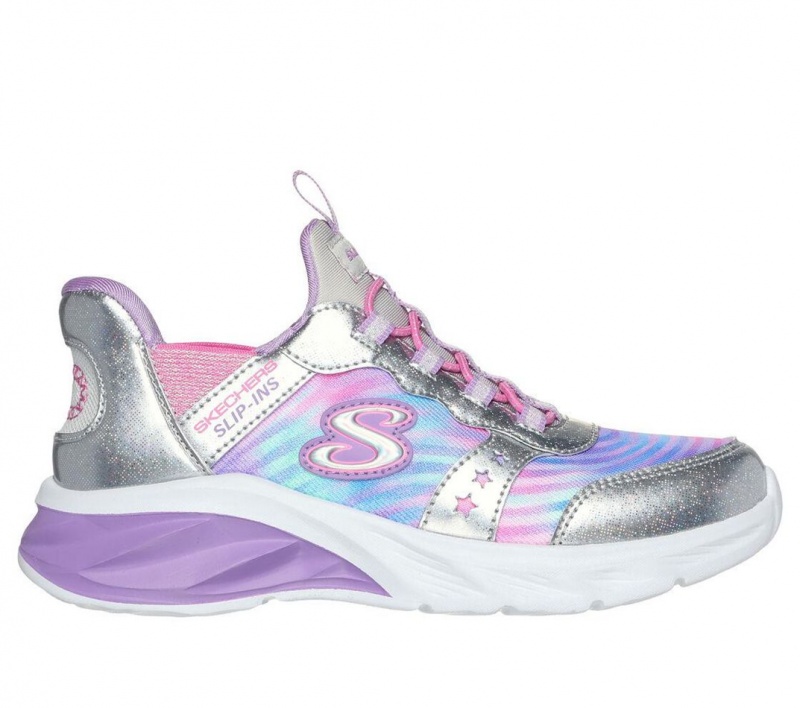 Silver Skechers Slip-ins: Coastline Girls\' Sneakers | ONSY-43957