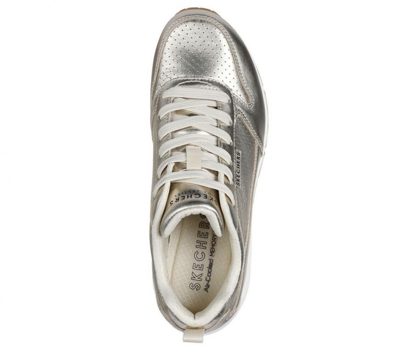 Silver Skechers Uno - Metallixs Women's Sneakers | XGBF-08543