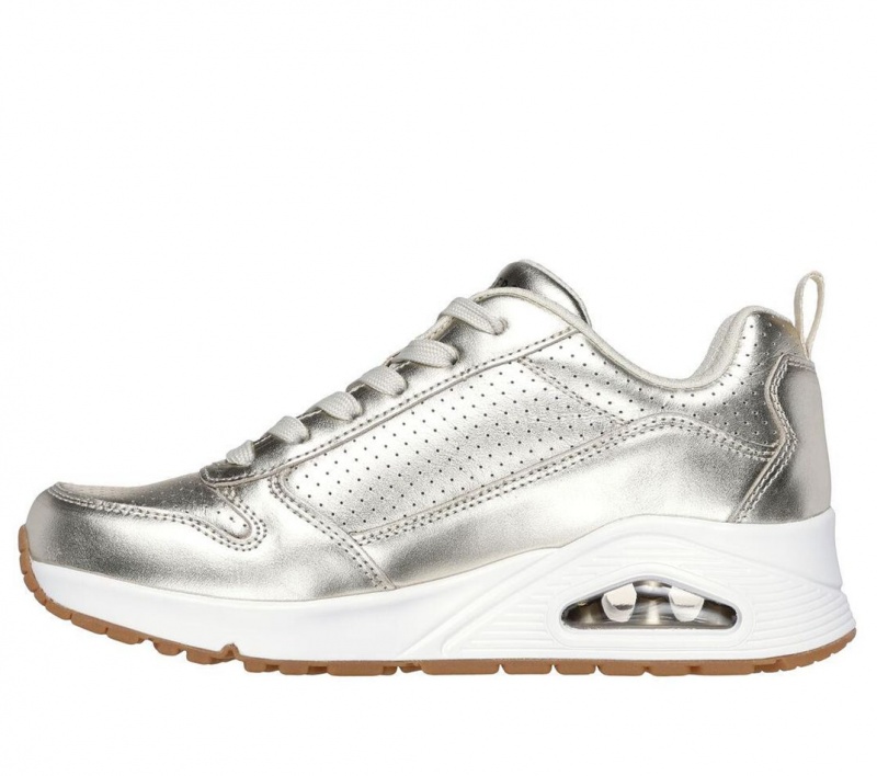 Silver Skechers Uno - Metallixs Women's Sneakers | XGBF-08543