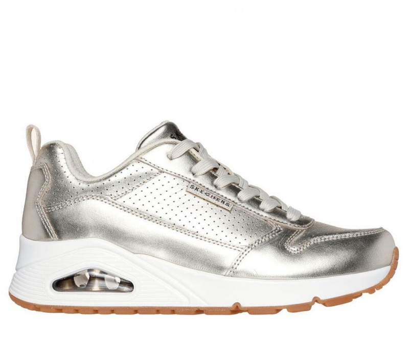 Silver Skechers Uno - Metallixs Women\'s Sneakers | XGBF-08543