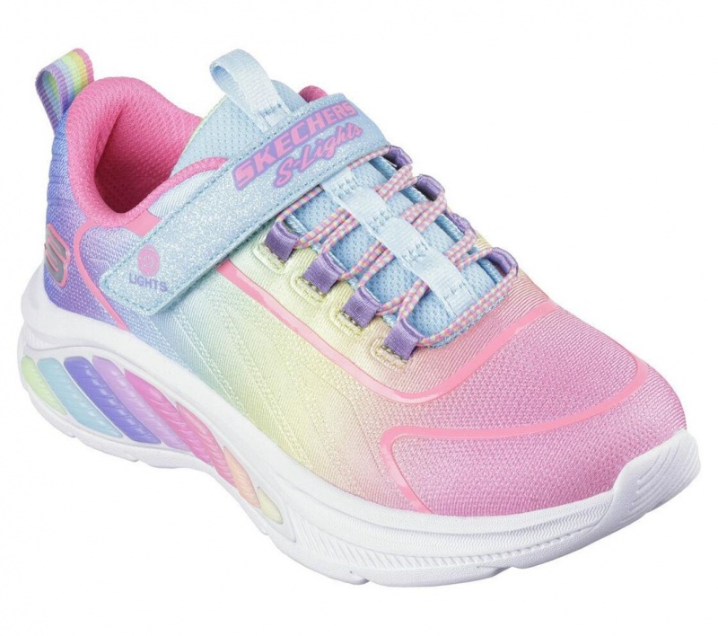 Turquoise Skechers Rainbow Cruisers Girls' Sneakers | CTIM-54329