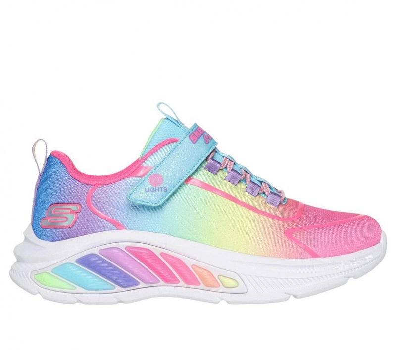 Turquoise Skechers Rainbow Cruisers Girls\' Sneakers | CTIM-54329