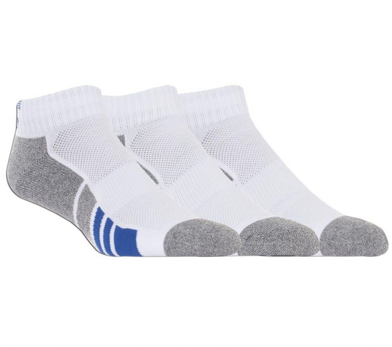 White Skechers 3 Pack Half Terry Athletic Men\'s Socks | IRXM-49706