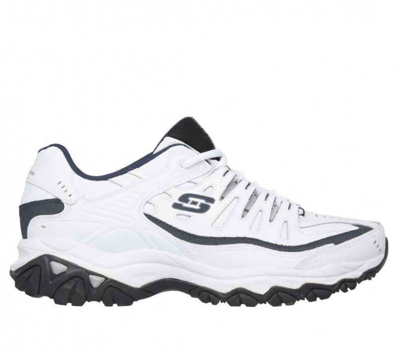 White Skechers After Burn Memory Fit - Reprint Men\'s Sneakers | NMWT-51609