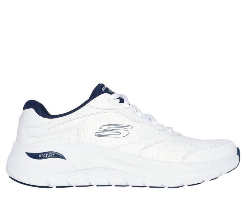 White Skechers Arch Fit 2.0 - Safehouse Men\'s Sneakers | XDQJ-37945