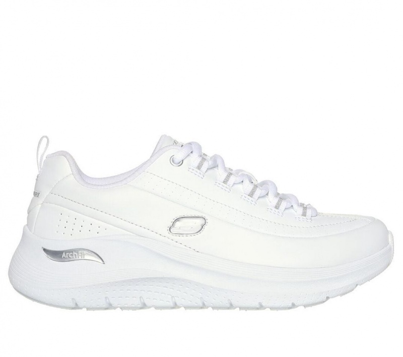 White Skechers Arch Fit 2.0 - Star Bound Women\'s Sneakers | EKPD-49751