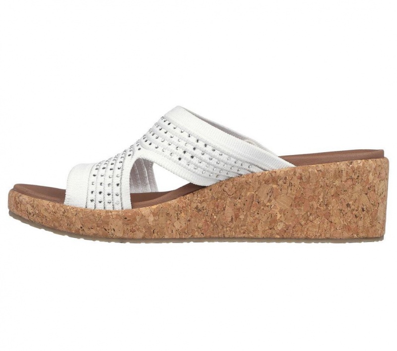 White Skechers Arch Fit Beverlee - Sweet Lacey Women's Sandals | KYPS-01893