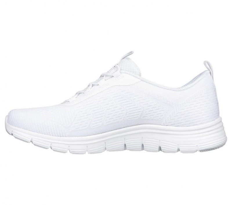 White Skechers Arch Fit Vista - Gleaming Women's Slip On | BXFK-85071