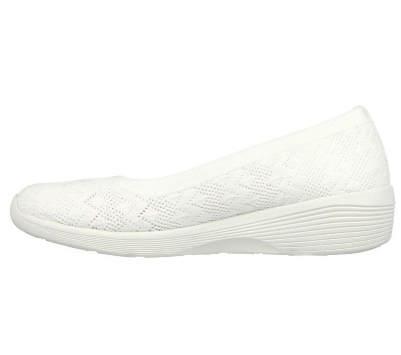 White Skechers Arya - Sweet Sentiment Women's Flats | GRBO-27158