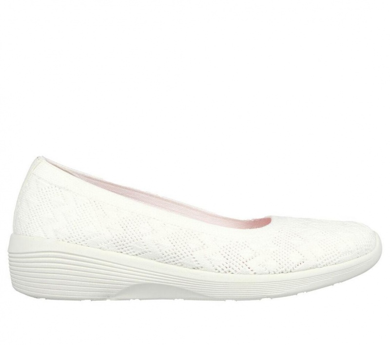 White Skechers Arya - Sweet Sentiment Women\'s Flats | GRBO-27158