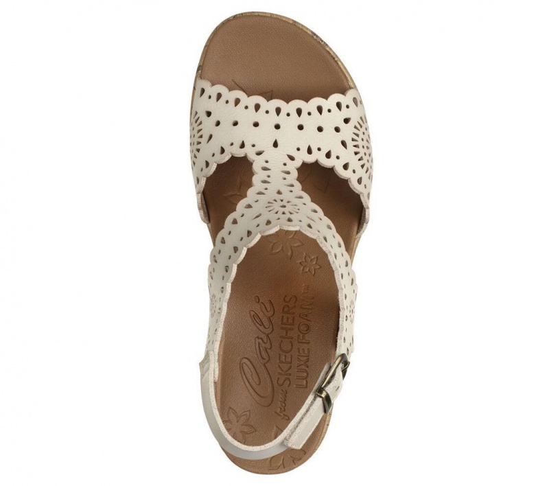 White Skechers Beverlee - Easy To Adore Women's Sandals | UIHJ-25647