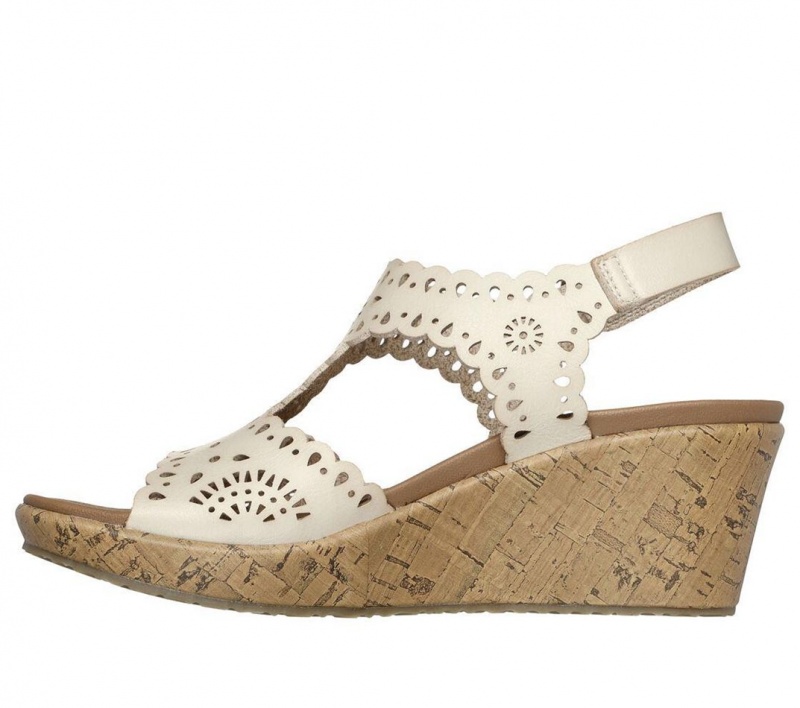 White Skechers Beverlee - Easy To Adore Women's Sandals | UIHJ-25647