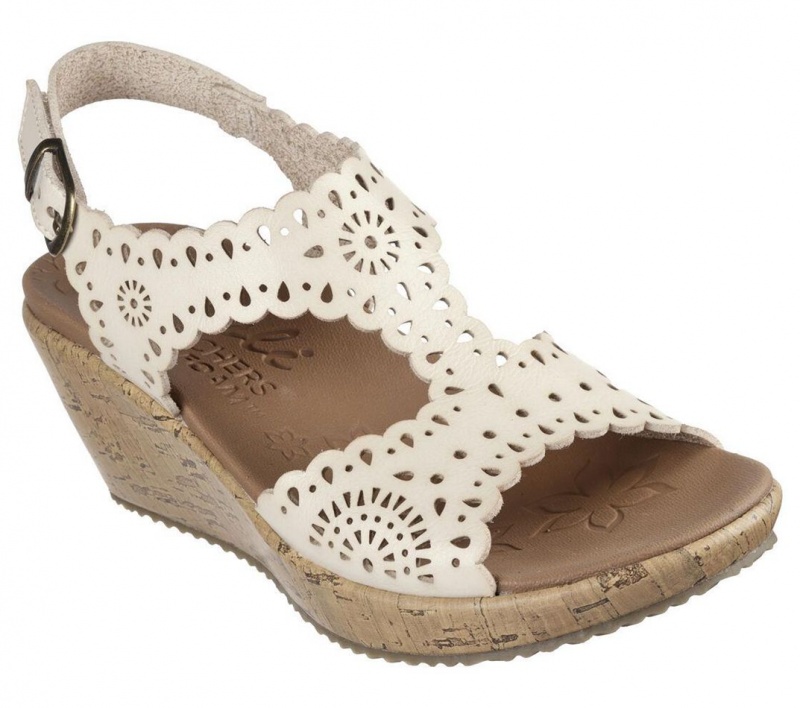 White Skechers Beverlee - Easy To Adore Women's Sandals | UIHJ-25647