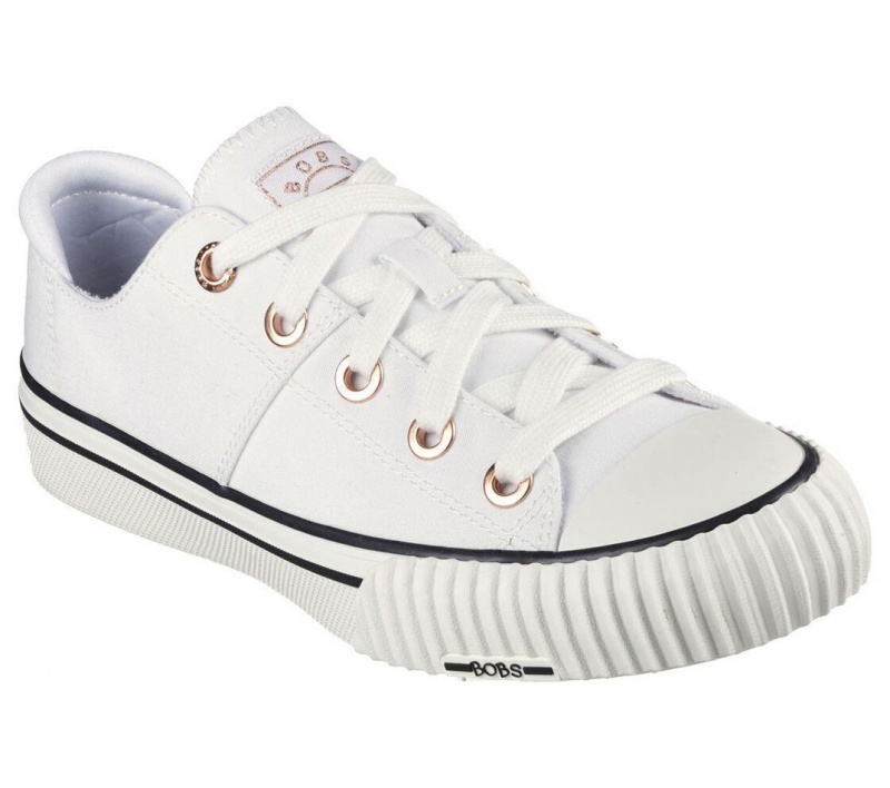 White Skechers Bobs Arch Fit Utopia - Arching Star Women's Walking Shoes | INVD-49735