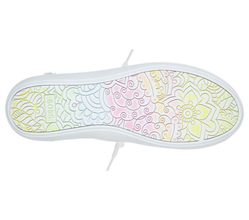 White Skechers Bobs B Cute Women's Slip On | PWTU-76849