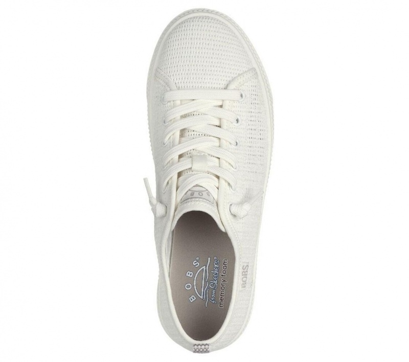 White Skechers Bobs Copa - Ocean Capture Women's Slip On | TOYQ-89706