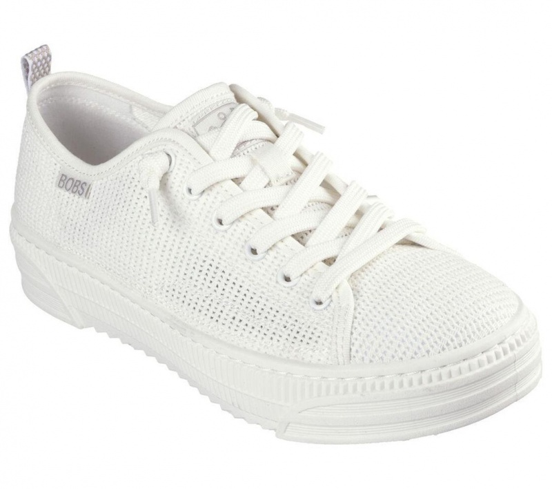 White Skechers Bobs Copa - Ocean Capture Women's Slip On | TOYQ-89706