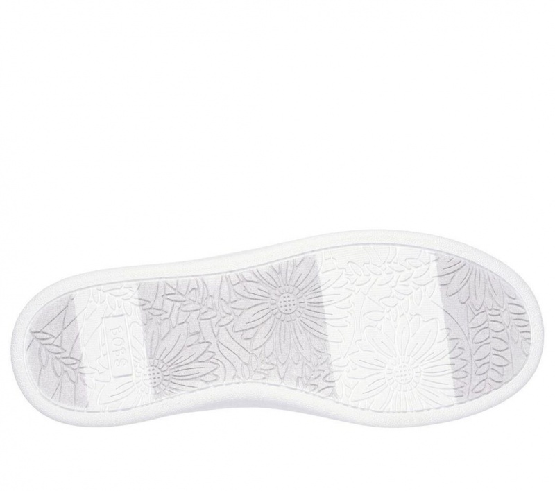 White Skechers Bobs D Vine - Instant Delight Women's Slip On | MPBU-13567