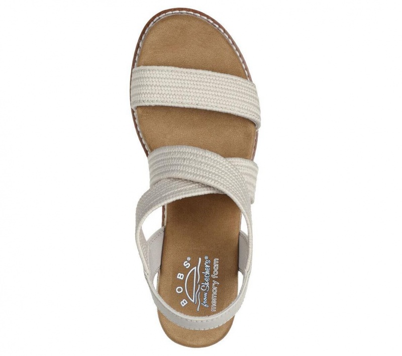 White Skechers Bobs Desert Chill - Uptown Haze Women's Sandals | GVFK-56934