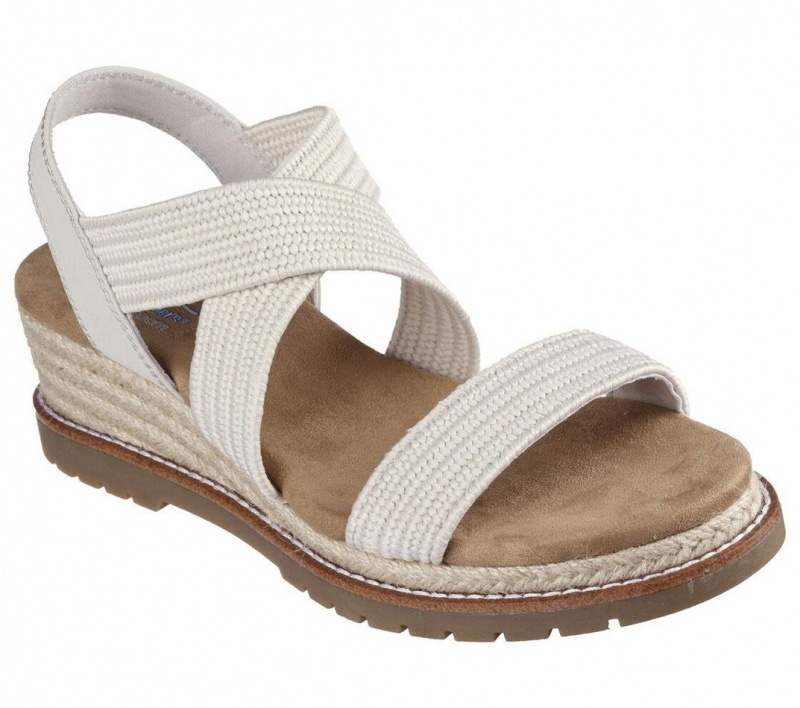 White Skechers Bobs Desert Chill - Uptown Haze Women's Sandals | GVFK-56934