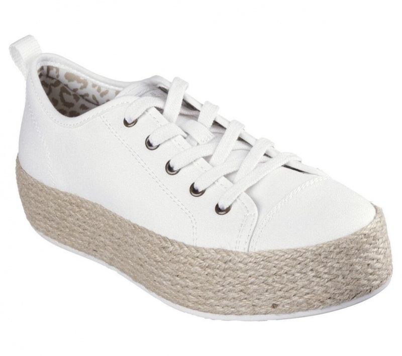 White Skechers Bobs Sesame - Sun Dazing Women's Walking Shoes | DGNY-96354