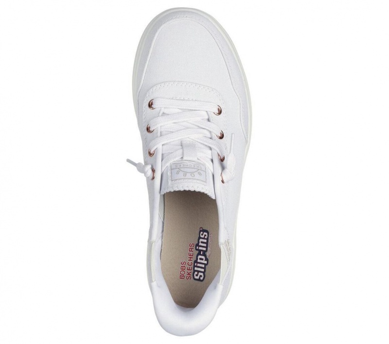 White Skechers Bobs Skip Cute - B Cute Sweet Women's Slip On | OUFA-37629